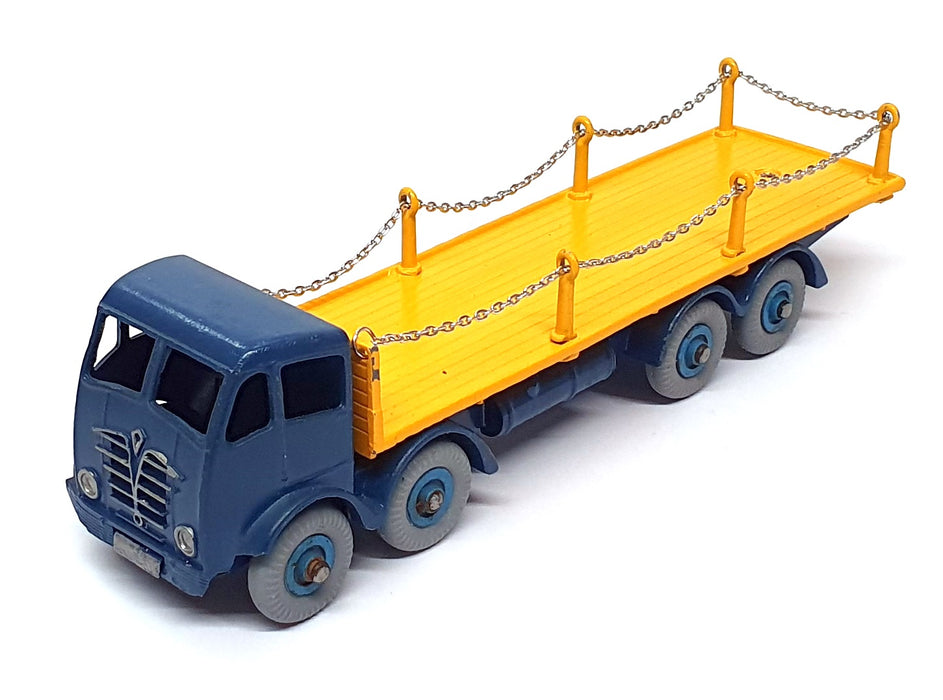 Dinky 30526B - Foden Flatbed Lorry With Chains - Blue/Yellow REPAINT
