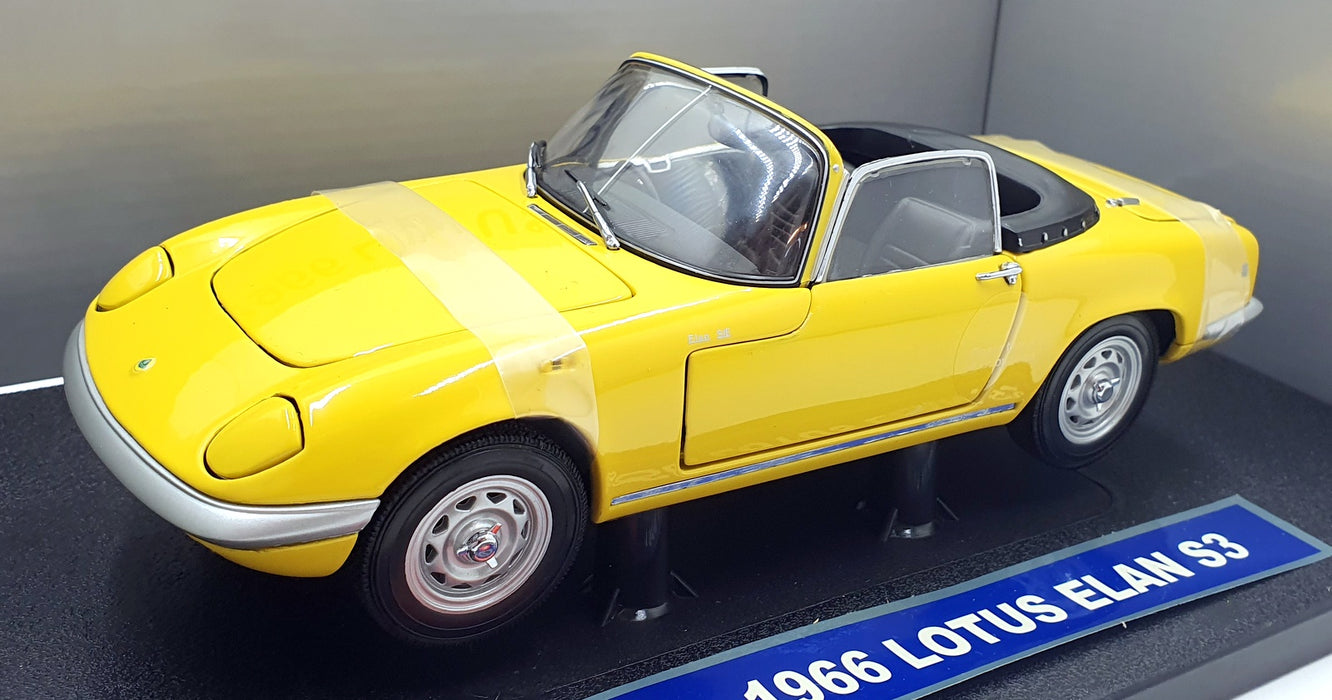 Sun Star 1/18 Scale Diecast 4052 - 1966 Lotus Elan S3 Open Convertible Yellow