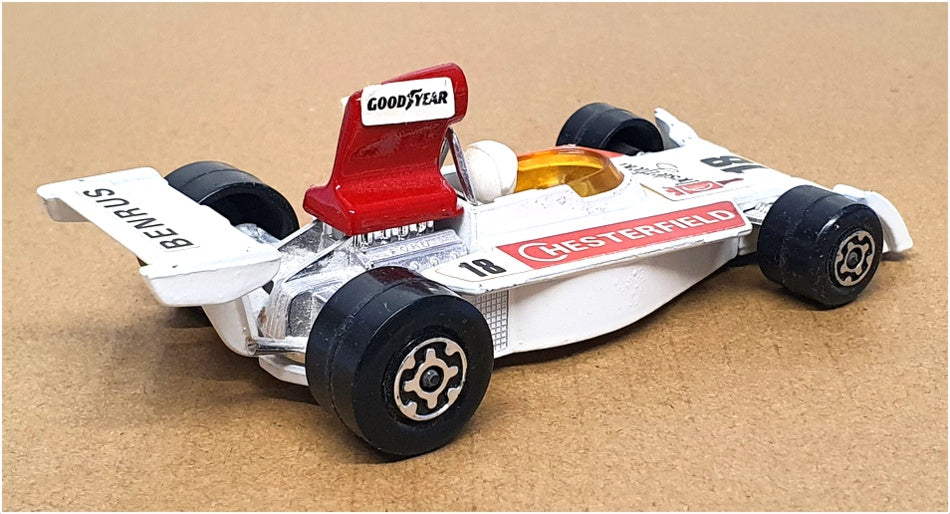 Matchbox 11cm Long Original Diecast  K-44 - F1 Surtees TS16 #18 - White/Red