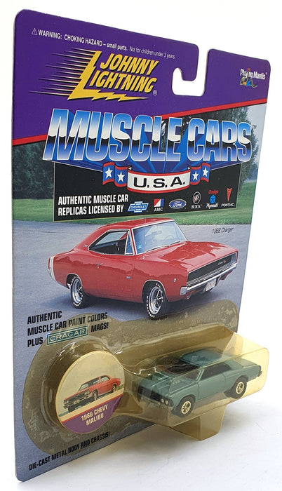 Johnny Lightning 1/64 Scale 202-00 - Muscle Cars 1966 Chevy Malibu - Lt. Blue