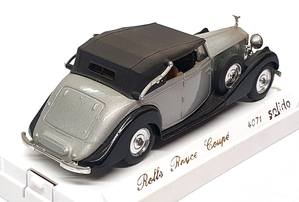 Solido 1/43 Scale Diecast 4071 - Rolls Royce Coupe - Silver/Black