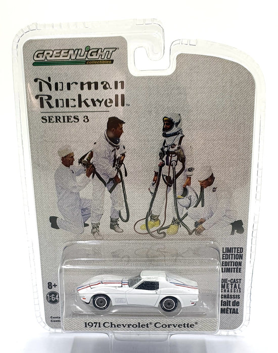 Greenlight 1/64 Scale 54040-E - 1971 Chevrolet Corvette - White