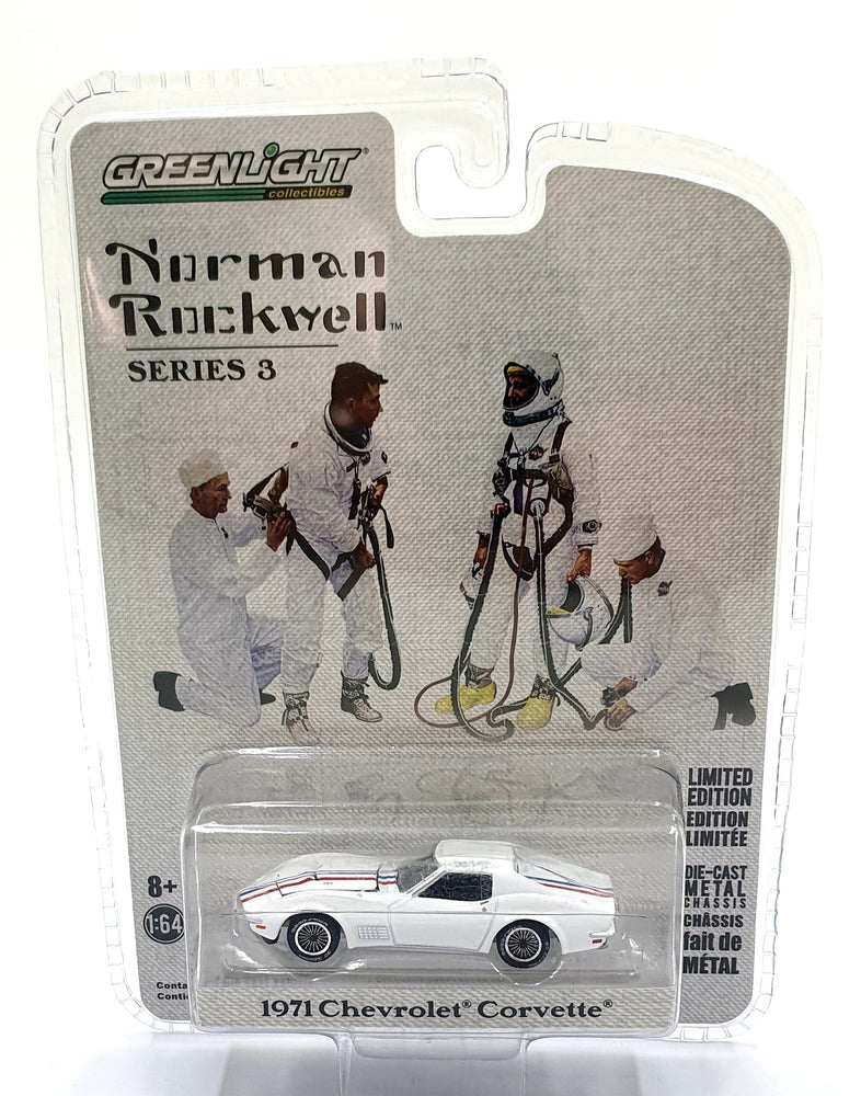 Greenlight 1/64 Scale 54040-E - 1971 Chevrolet Corvette - White