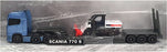 Maisto 11681 - Scania 770 S Big Hauler With Bobcat Excavator - Met Lt Blue