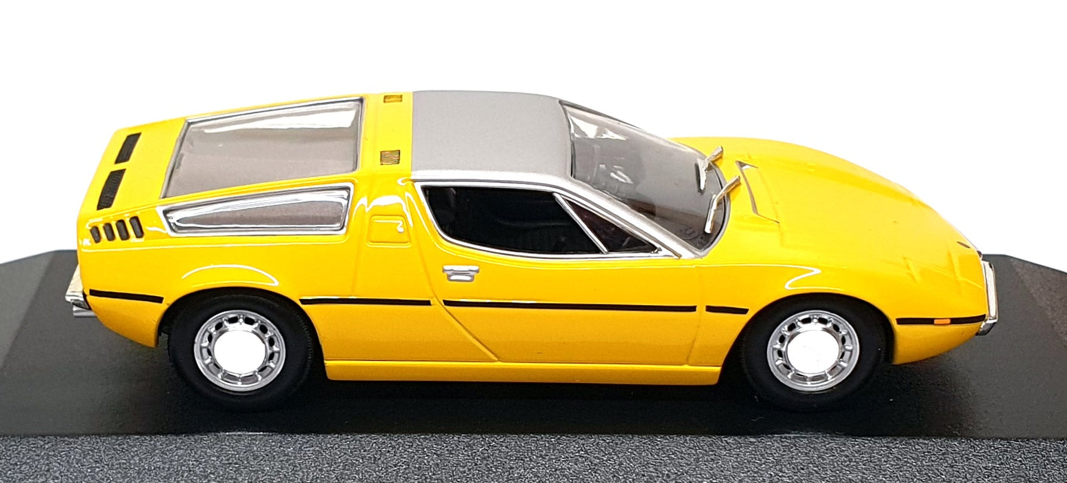 Minichamps 1/43 Scale 400 123401 - 1972 Maserati Bora - Yellow
