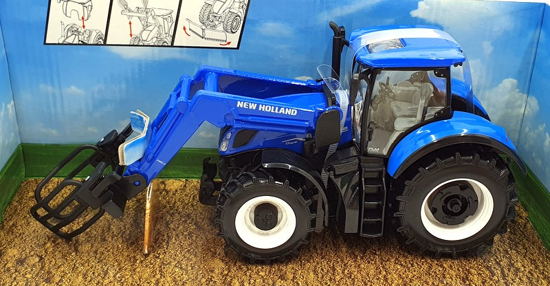 Burago 1/32 Scale Diecast 18-44083 - New Holland T7.315 HD Tractor with Grabber
