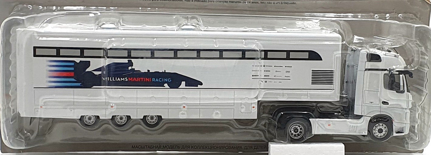 P&C 1/43 Scale MY8ALA0002 - Mercedes Benz Transporter Truck Williams Racing