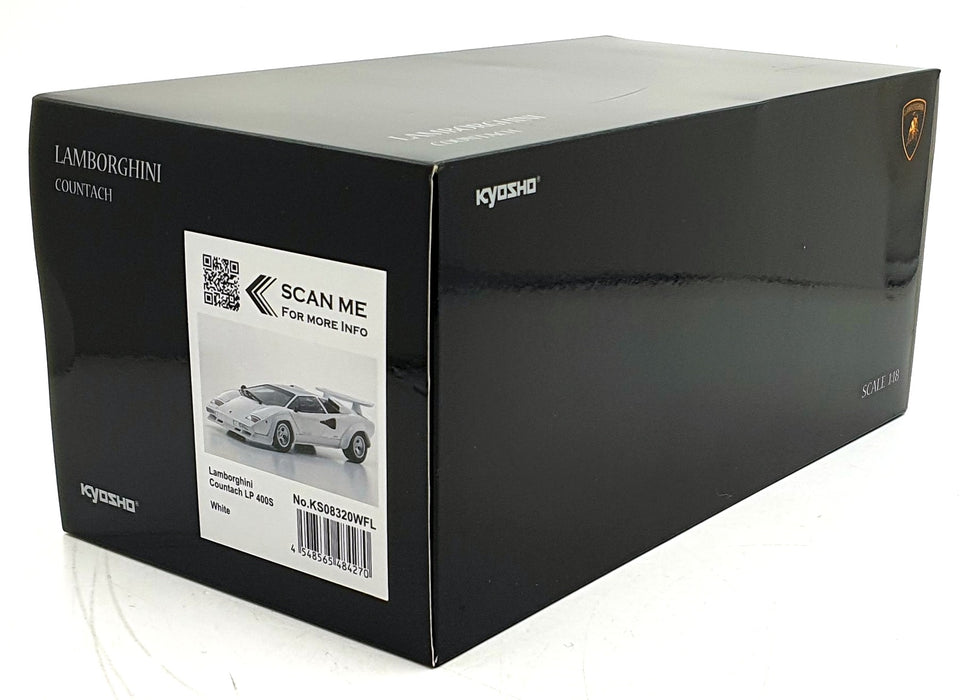 Kyosho 1/18 Scale Diecast KS08320WFL - Lamborghini Countach LP 400S - White
