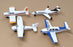 Daron Hot Wings Private Series 19202 - 4 Piece Aircraft Set - White