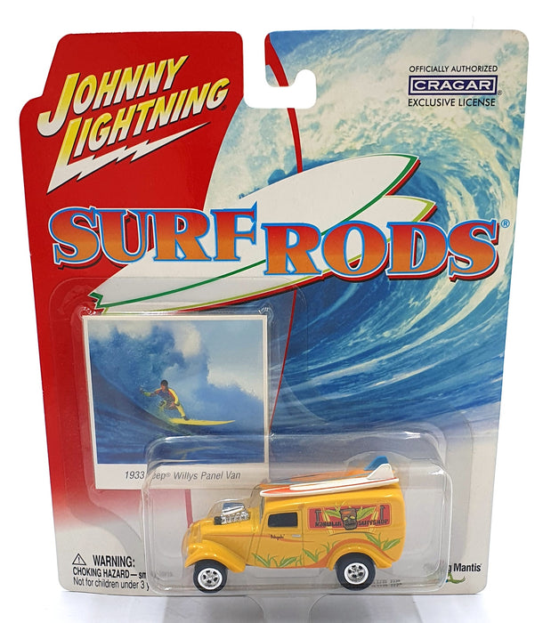 Johnny Lightning 1/64 Scale 294-07 Surf Rods 1933 Jeep Willys Panel Van - Yellow