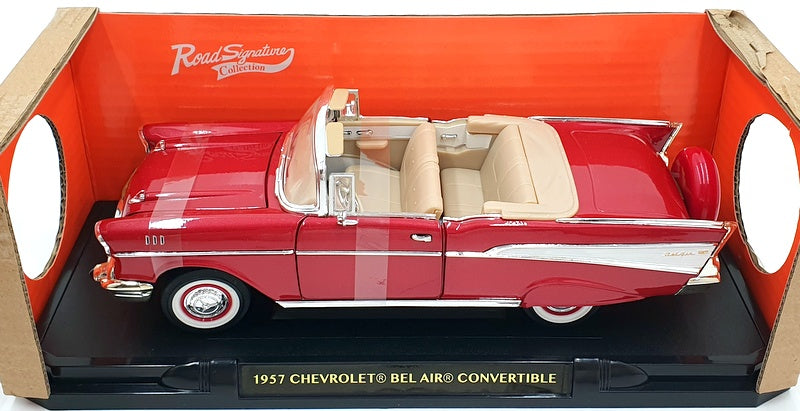 Road Signature 1/18 Scale Diecast 92108 - 1957 Chevrolet Bel Air - Red