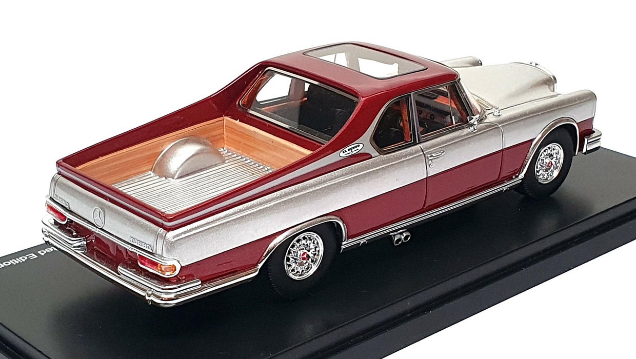 Schuco 1/43 Scale 45 089 0900 - Mercedes Benz 600 Pickup Truck - Silver/Red