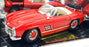 Burago 1/18 Scale 3343 - 1957 Mercedes Benz 300SL Touring Red w/ Dk. Brown Case