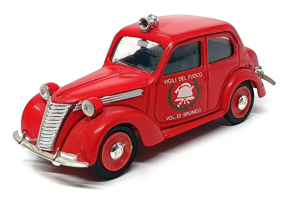 Brumm 1/43 Scale R181 - 1949 Fiat 1100 E Berlina Fire Control Car - Red