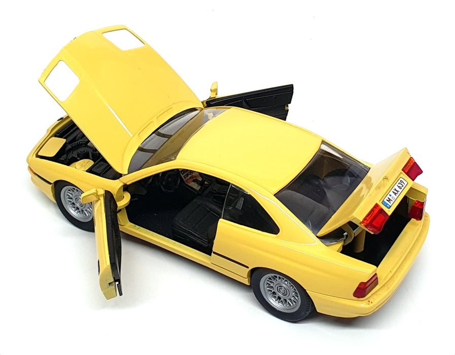 Schabak 1/24 Scale Diecast 1630 - BMW 850i - Yellow