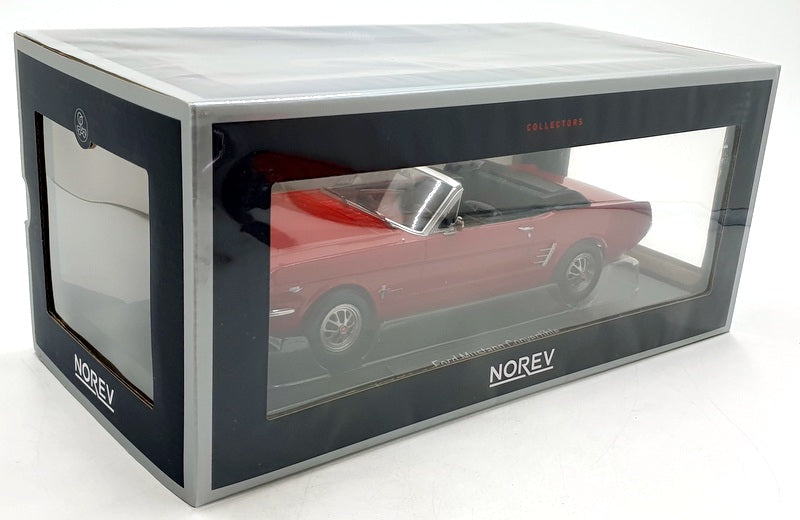 Norev 1/18 Scale Diecast 182810 - Ford Mustang Convertible 1966 - Red