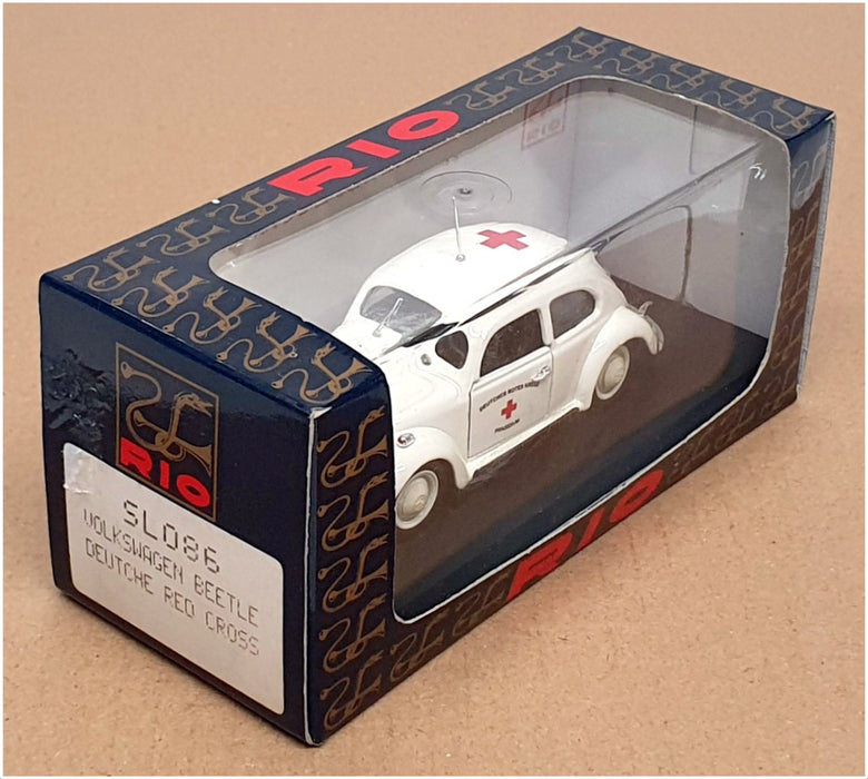 Rio Models 1/43 Scale SL086 - Volkswagen Beetle Deutche Red Cross - White