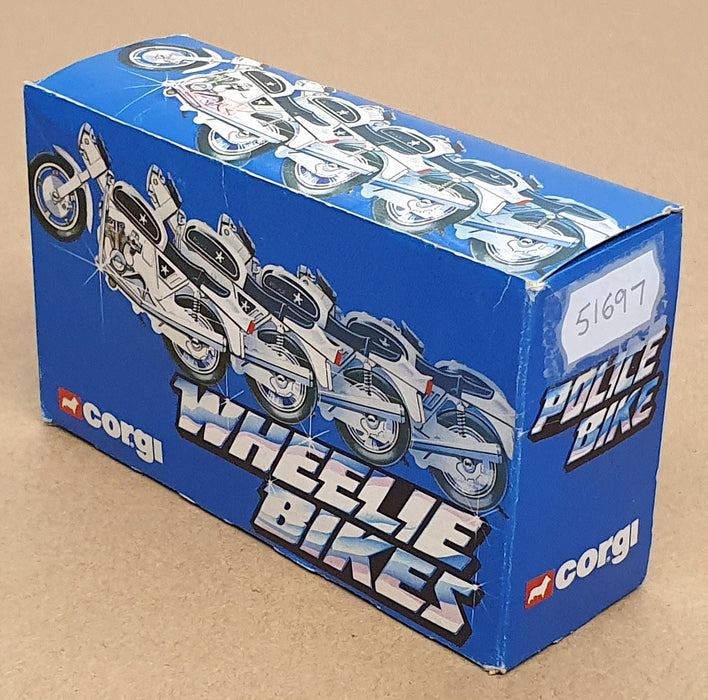 Corgi Appx 11.5cm Long Plastic Model 51697 - Wheelie Bikes Police Bike - Red