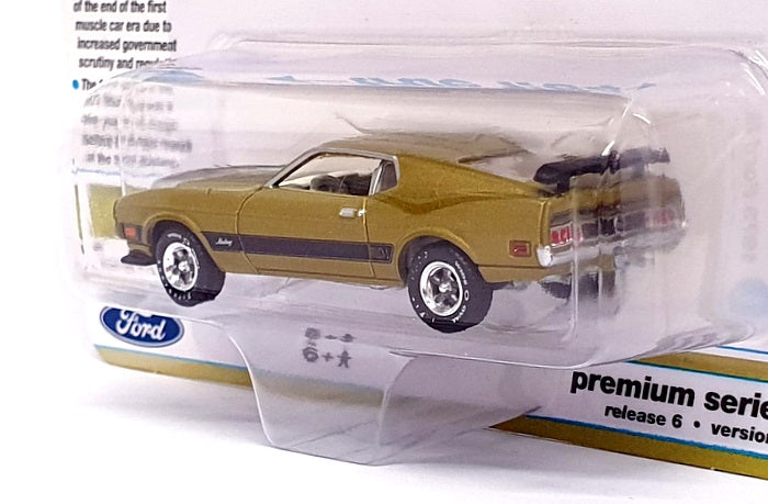 Auto World 1/64 Scale AW64482 - 1973 Ford Mustang Mach 1 Bright Green Gold Poly