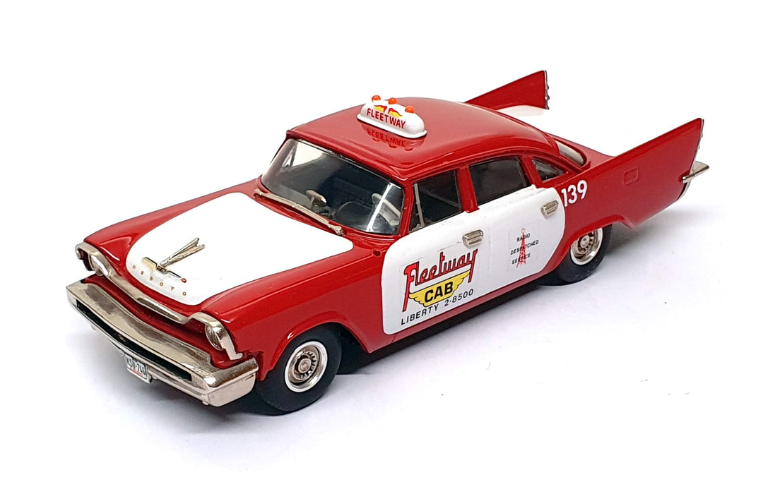 Small Wheels 1/43 Scale SW12T - 1957 Desoto Firesweep Taxi Fleetway - Red/White