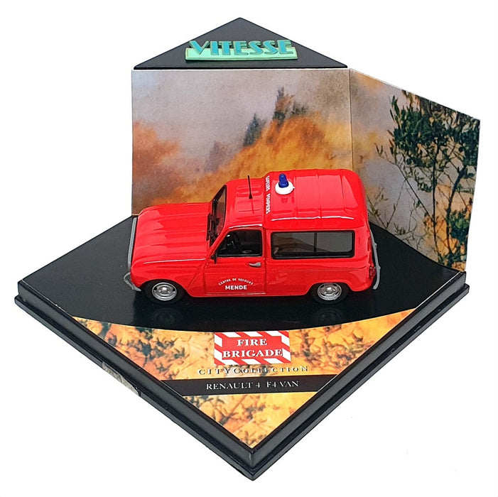 Vitesse 1/43 Scale VCC087 - Renault 4 F4 Fire Van (Mende) - Red