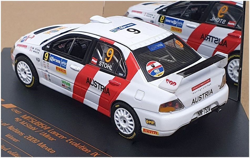 Vitesse 1/43 Scale 43413 Mitsubishi Evo IX #9 Winner Rally Nations '09 Mexico