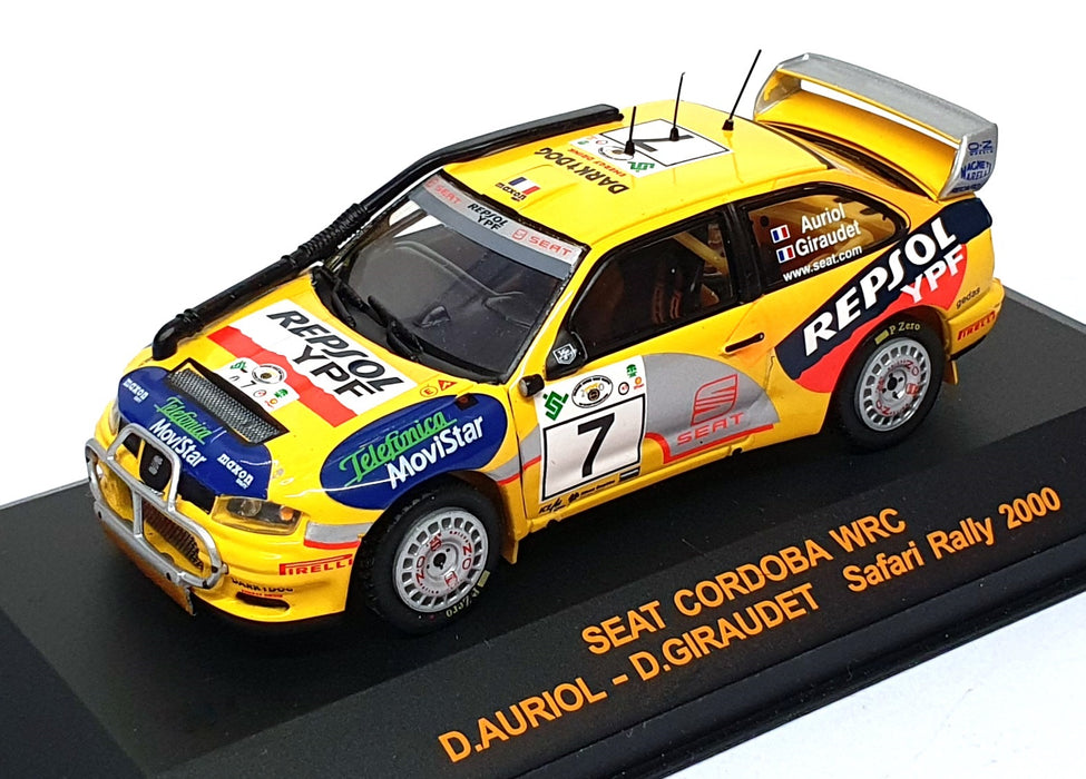 Altaya 1/43 Scale WRC07Y - Seat Cordoba WRC #7 Safari Rally 2000 - Yellow