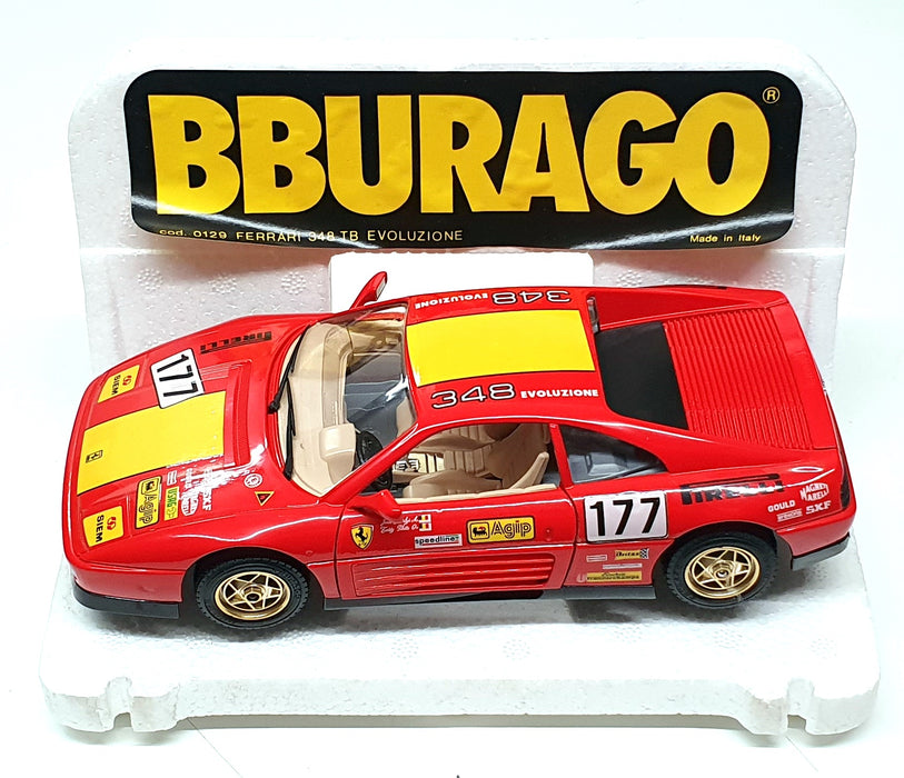 Burago 1/24 Scale Diecast 0129 - Ferrari 348 TB Evo #177 - Red