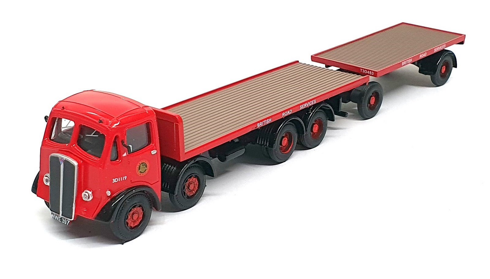 Base Toys 1/76 Scale D-83 - AEC Mammoth Major Flatbed & Trailer BRS S. Yorkshire