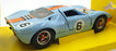 Jouef 1/18 Scale Diecast 48824 - Ford GT40 Le Mans 1969 Gulf #6