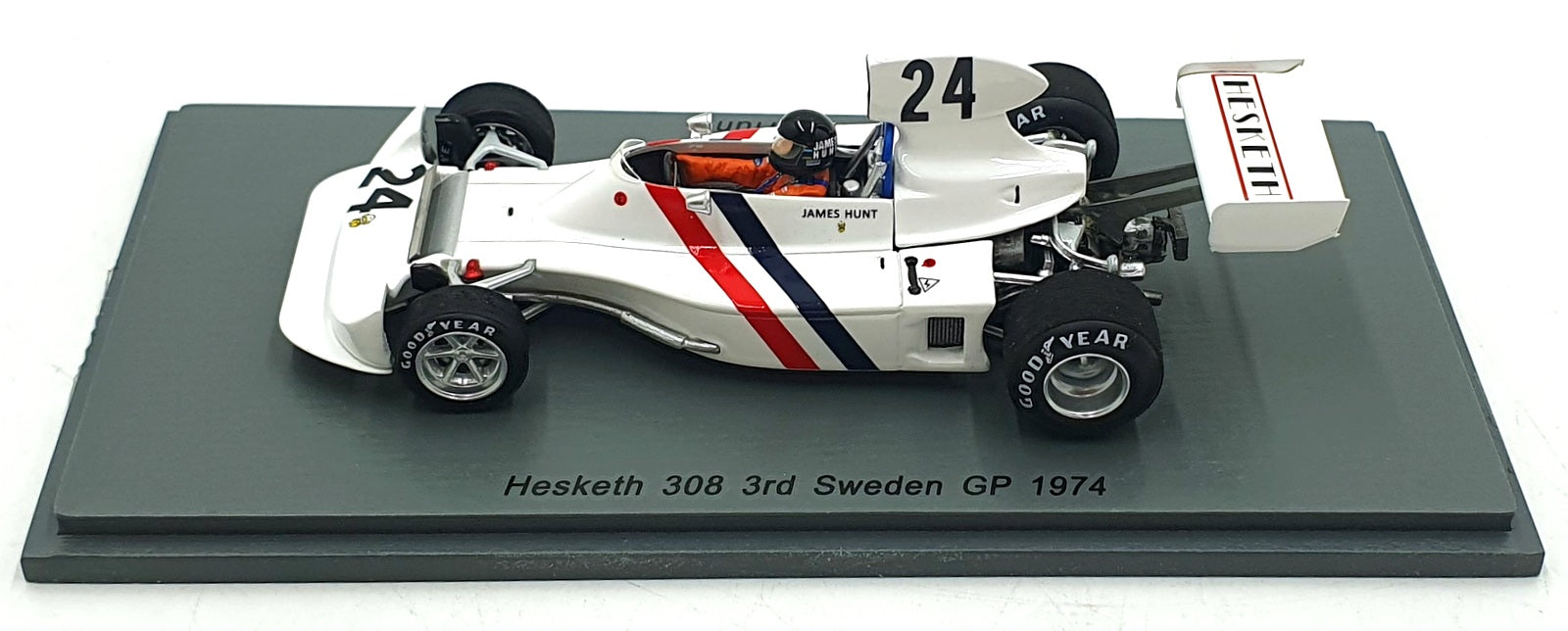Spark 1/43 Scale S2241 - Hesketh 308 #24 3rd Sweden GP 1974