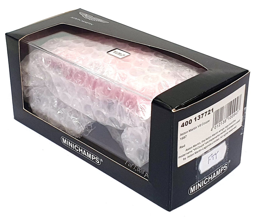 Minichamps 1/43 Scale 400 137721 - 1987 Aston Martin V8 Coupe - Red