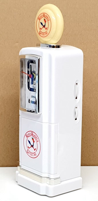 Steepletone 24.5cm Tall GPCR3 - 50's Style Gas Pump Alarm Clock Radio - White