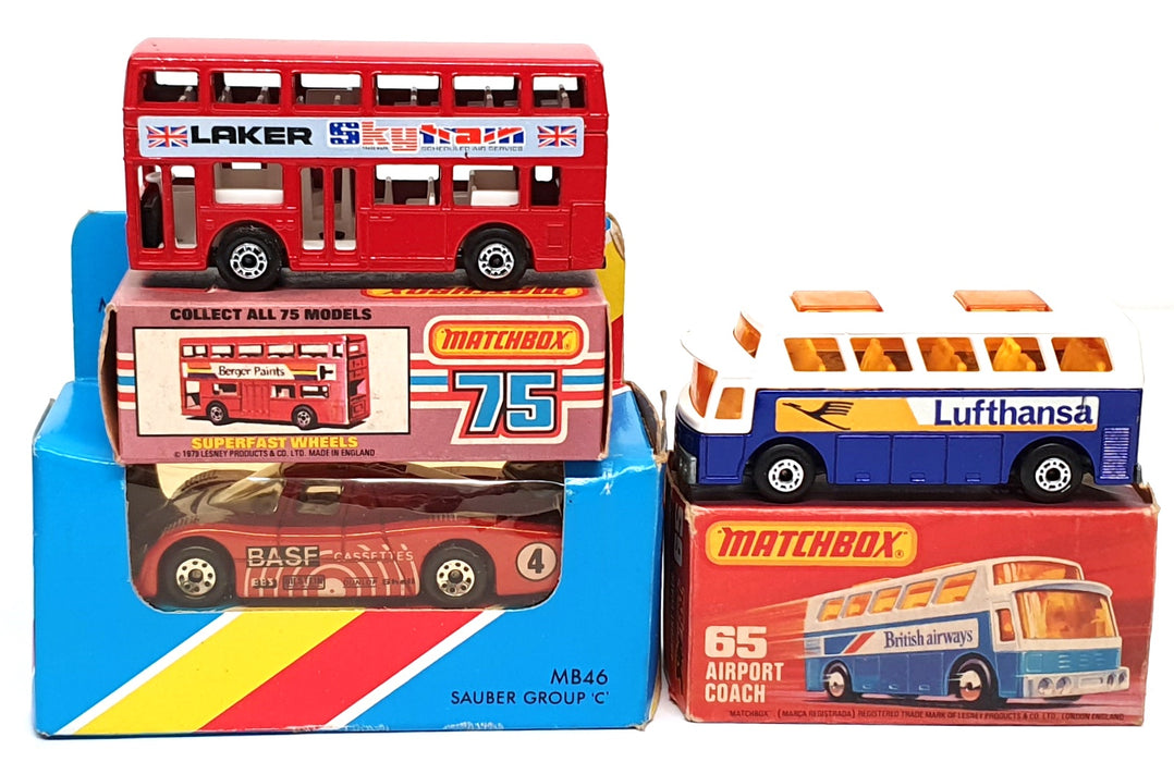 Matchbox Diecast SET019 - Set Of 9 Assorted Model Vehicles Jaguar Citroen Etc.
