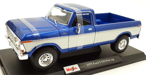 Maisto 1/18 Scale Diecast 46629 - 1979 Ford F-150 Pick-Up - Blue/White