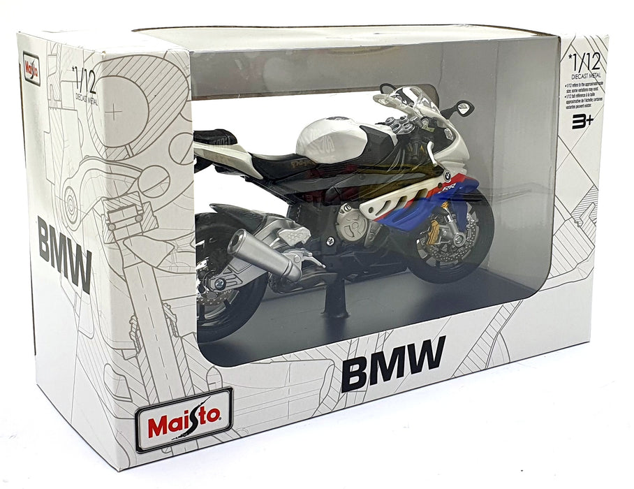 Masito 1/12 Scale Diecast 32702 - BMW Motorbike - White