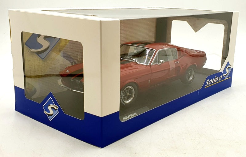 Solido 1/18 Scale S1802909 - Shelby GT500 1967 Burgundy/Black Glossy