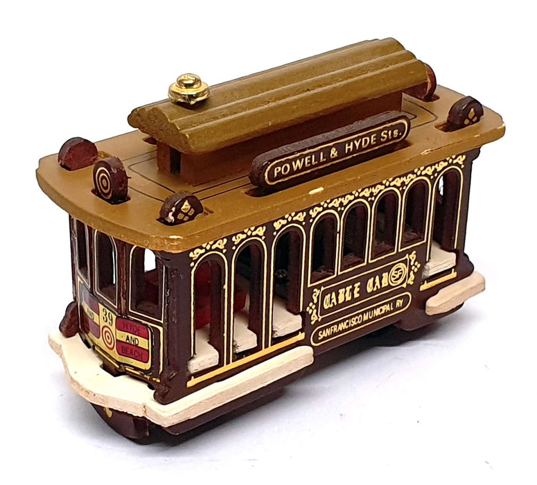 China Brand 10cm Long Plastic Model 804 - San Francisco Cable Car - Maroon