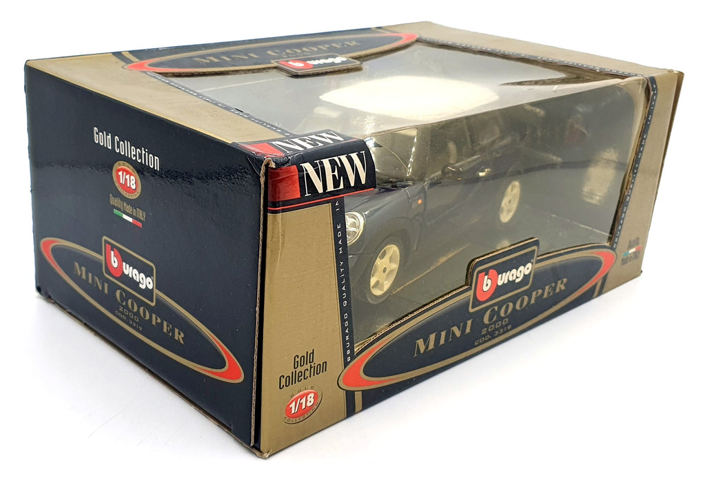 Burago 1/18 Scale Diecast 3319 - Mini Cooper 2000 - Blue/White