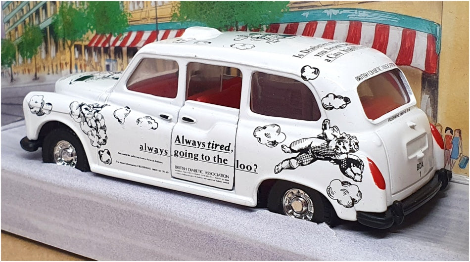 Corgi 11cm Long Diecast 58001 - British Diabetic Association Taxi - White