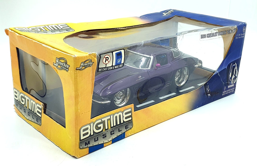 Jada 1/18 Scale Diecast 63014 - 1963 Chevrolet Corvette Stingray - Purple