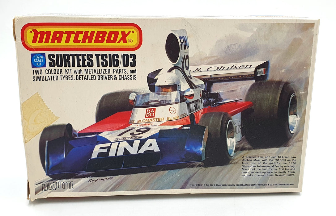 Matchbox 1/32 Scale Unbuilt Kit PK-305 - Surtees TS16/03 Two Colour Kit