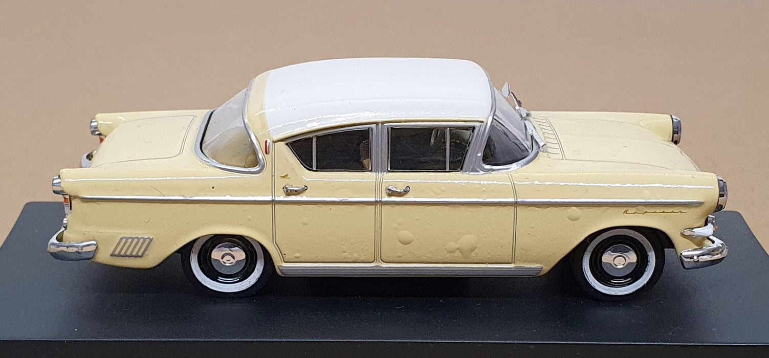 Starline 1/43 Scale 55014 - 1958 Opel Kapitan - Yellow Sahara/Alabaster White