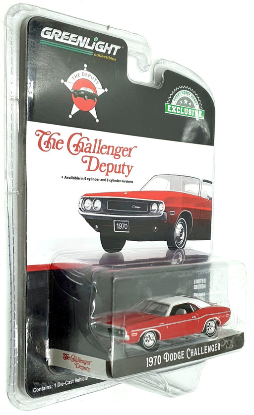Greenlight 1/64 Scale 30313 - 1970 Dodge Challenger - Red/White