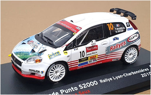 Altaya 1/43 Scale AT28423E Abarth Grande Punto S2000 #10 Rallye Lyon 2010 White