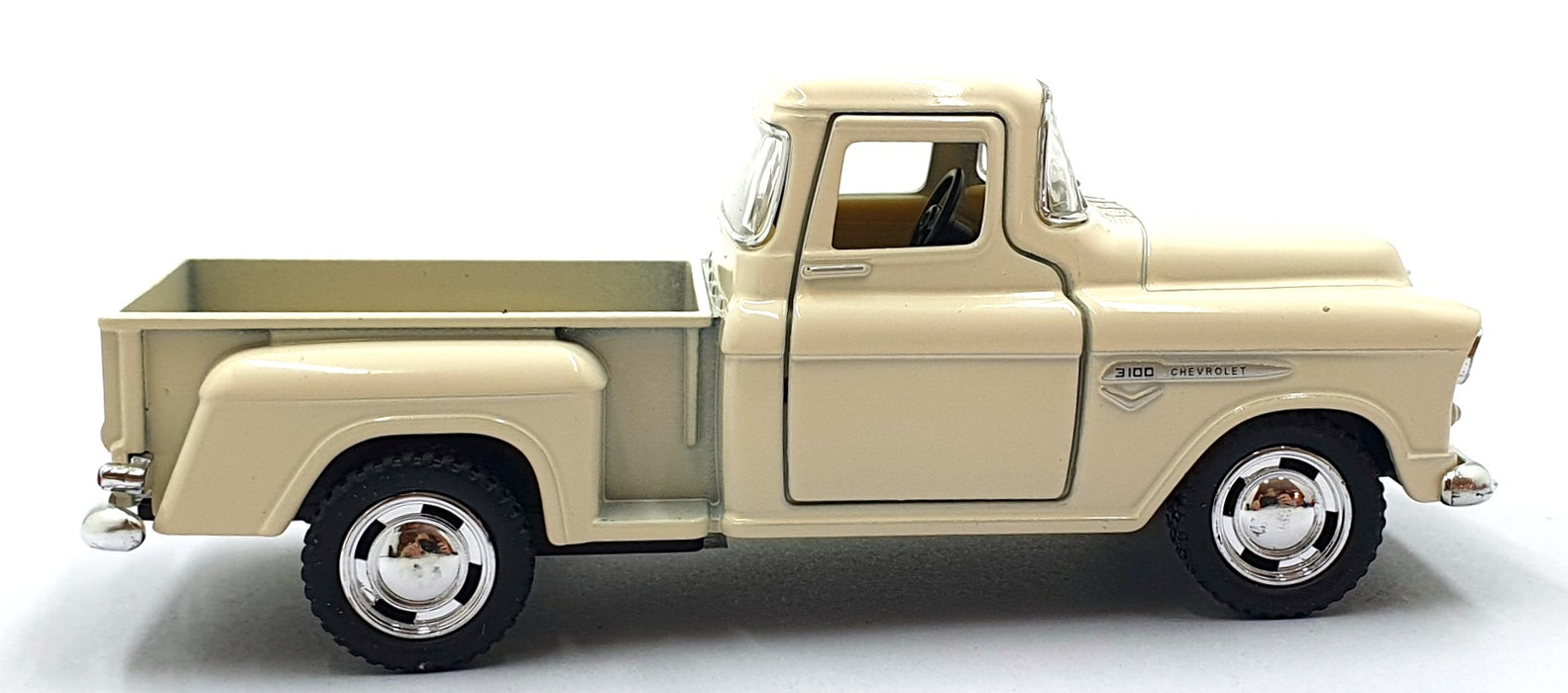 Kinsmart 1/32 Scale Pull Back & Go TY0237 1955 Chevrolet Stepside Pick Up Cream