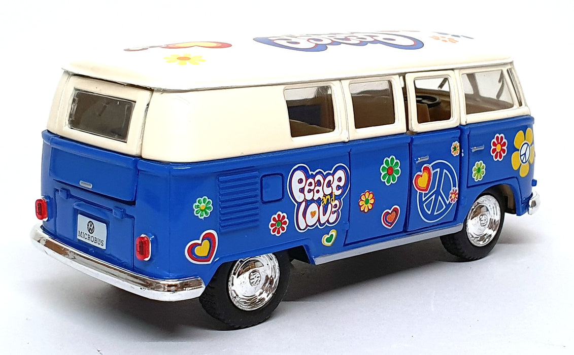 Kinsmart 1/32 Scale Pull Back & Go TY4226 - 1962 Volkswagen Classical Bus - Blue