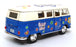 Kinsmart 1/32 Scale Pull Back & Go TY4226 - 1962 Volkswagen Classical Bus - Blue