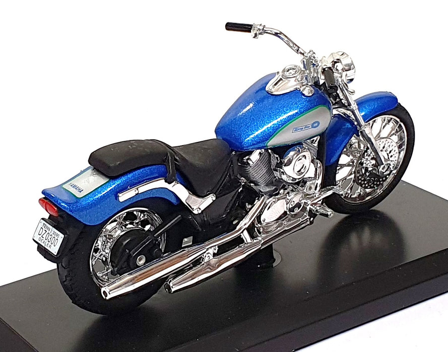 Majorette 1/18 Scale 05145 - Yamaha 650 XVS Drag Star Motorbike - Blue