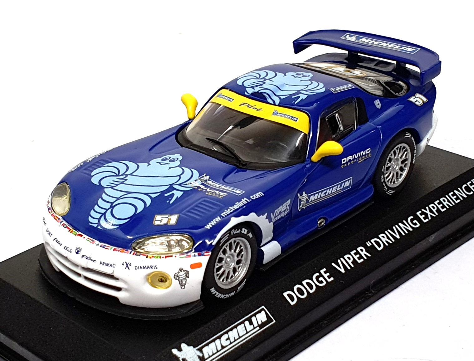 Altaya 1/43 Scale DV051 - Dodge Viper Driving Experience Michelin - Blue